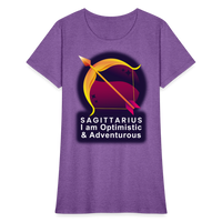 Thumbnail for Women's Glow Sagittarius T-Shirt - purple heather