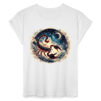 Thumbnail for Women's Mythical Scorpio Relaxed Fit T-Shirt - white