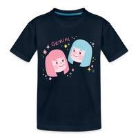 Thumbnail for Kid’s Pinky Gemini Premium Organic T-Shirt - deep navy