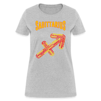 Thumbnail for Women's Power Words Sagittarius T-Shirt - heather gray