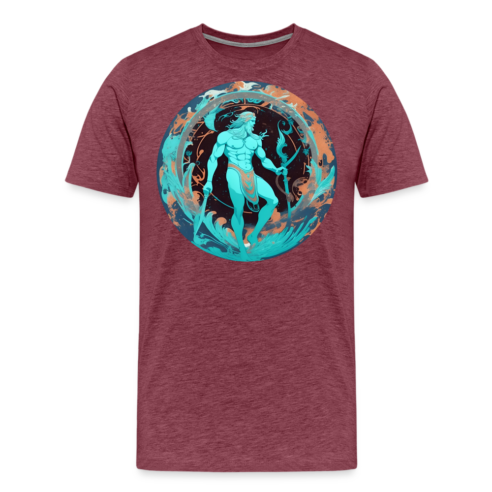 Men's Mythical Aquarius Premium T-Shirt - heather burgundy