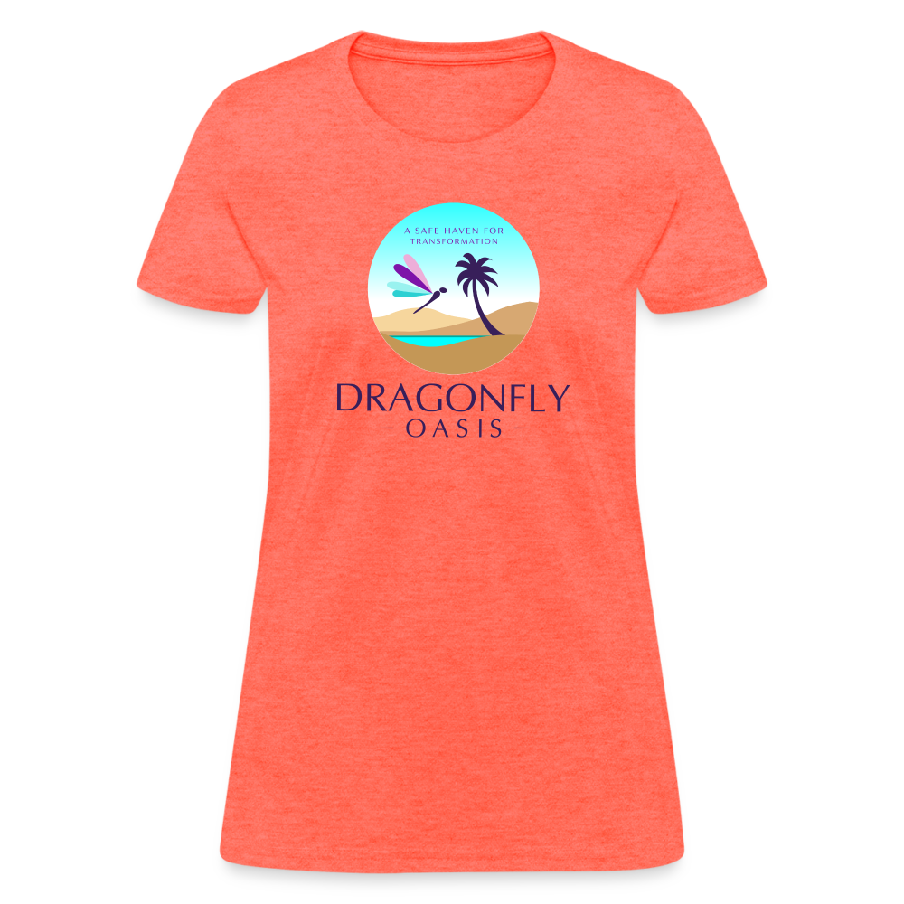 Women's Dragonfly Oasis V.1 Capricorn T-Shirt - heather coral