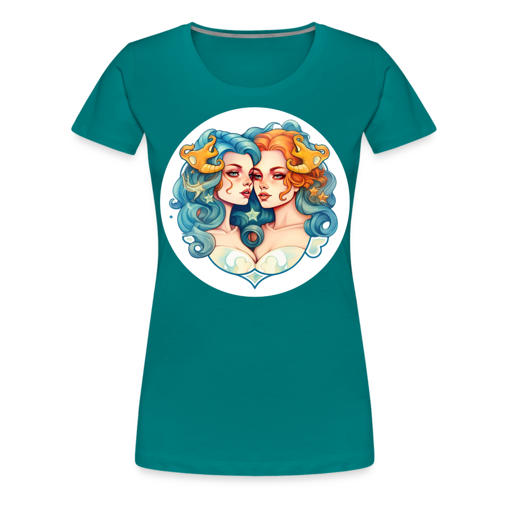 Women’s Symbol Gemini Premium T-Shirt - teal