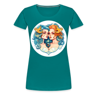 Thumbnail for Women’s Symbol Gemini Premium T-Shirt - teal