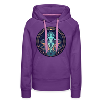 Thumbnail for Women’s Mystic Aquarius Premium Hoodie - purple 