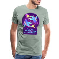 Thumbnail for Men's Neon Pisces Premium T-Shirt - steel green