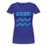 Thumbnail for Women's Power Words Aquarius Premium T-Shirt - royal blue