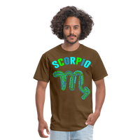 Thumbnail for Men's Power Words Scorpio Classic T-Shirt - brown