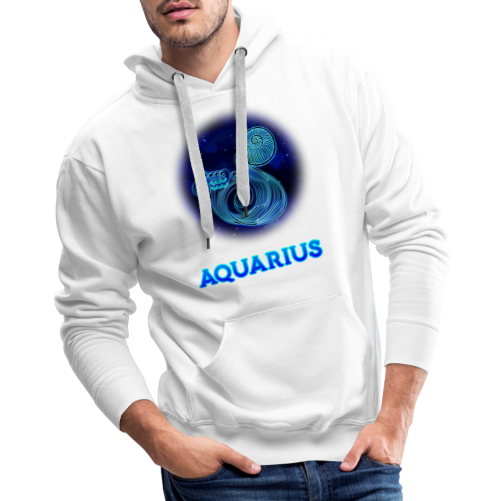 Men’s Aquarius Premium Hoodie - white