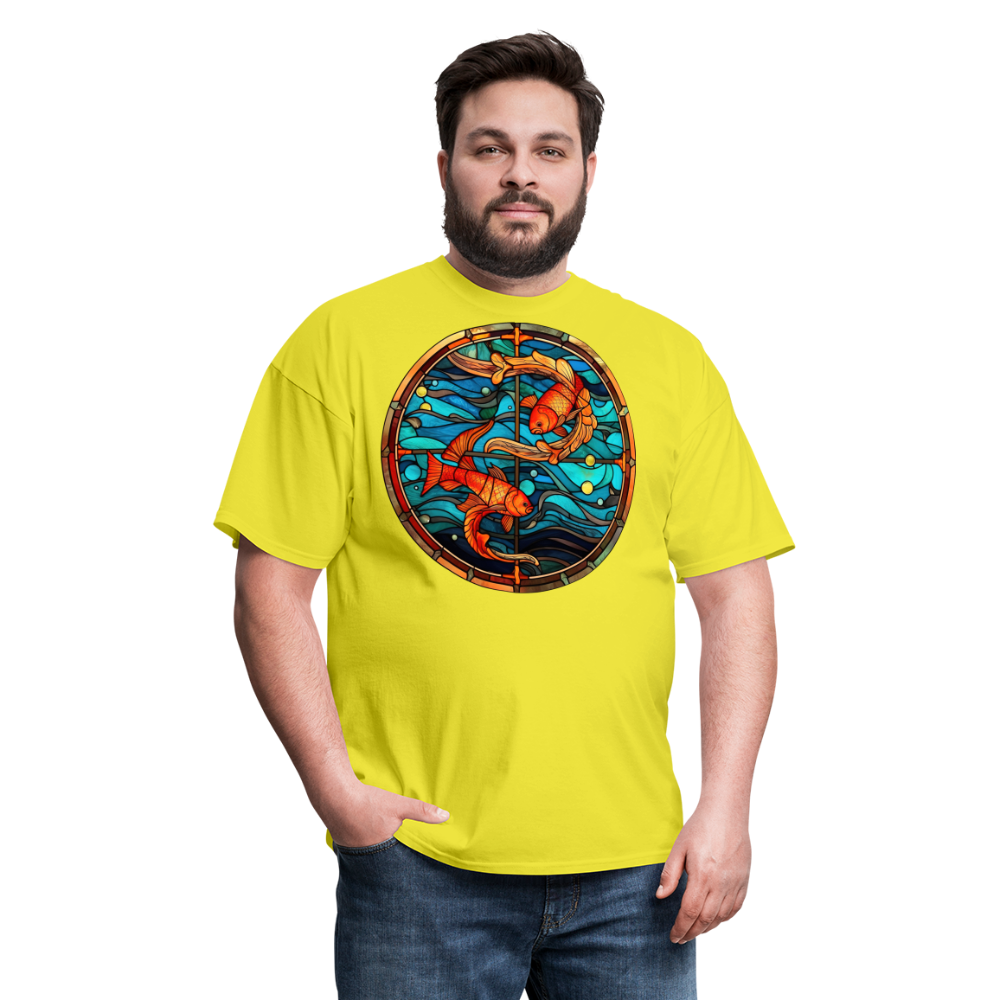 Men's Mosaic Pisces Classic T-Shirt - yellow