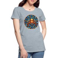 Thumbnail for Women’s Mosaic Cancer Premium T-Shirt - heather ice blue