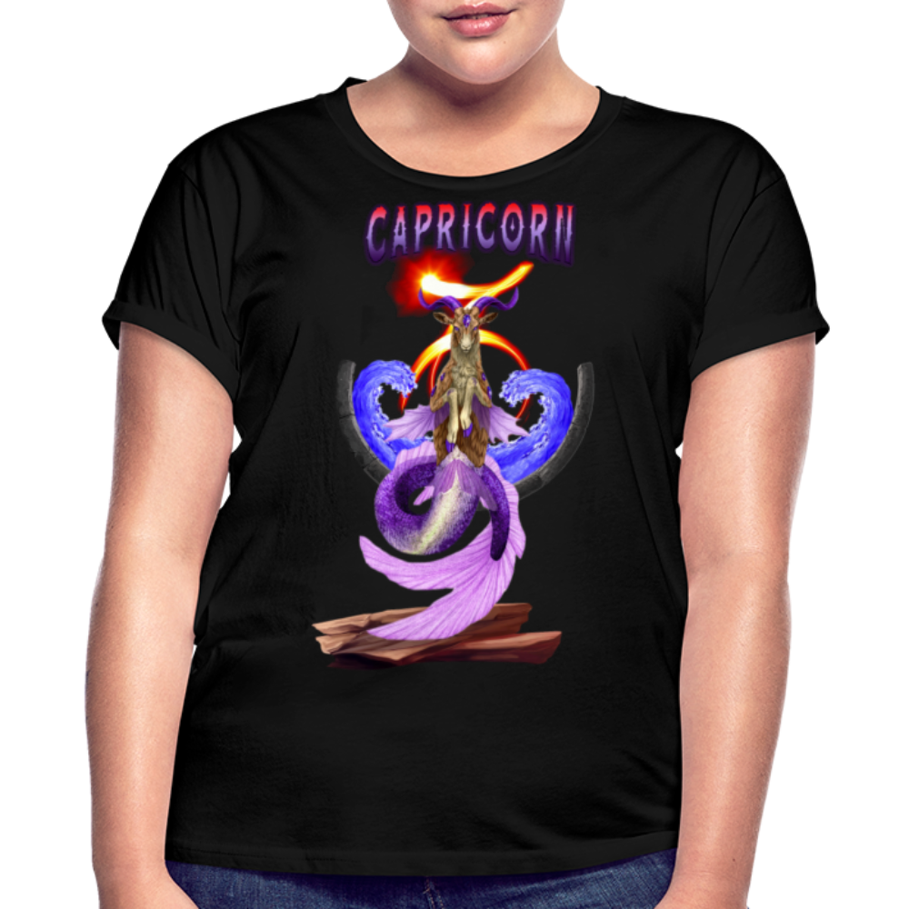 Women's Capricorn Relaxed Fit T-Shirt - black