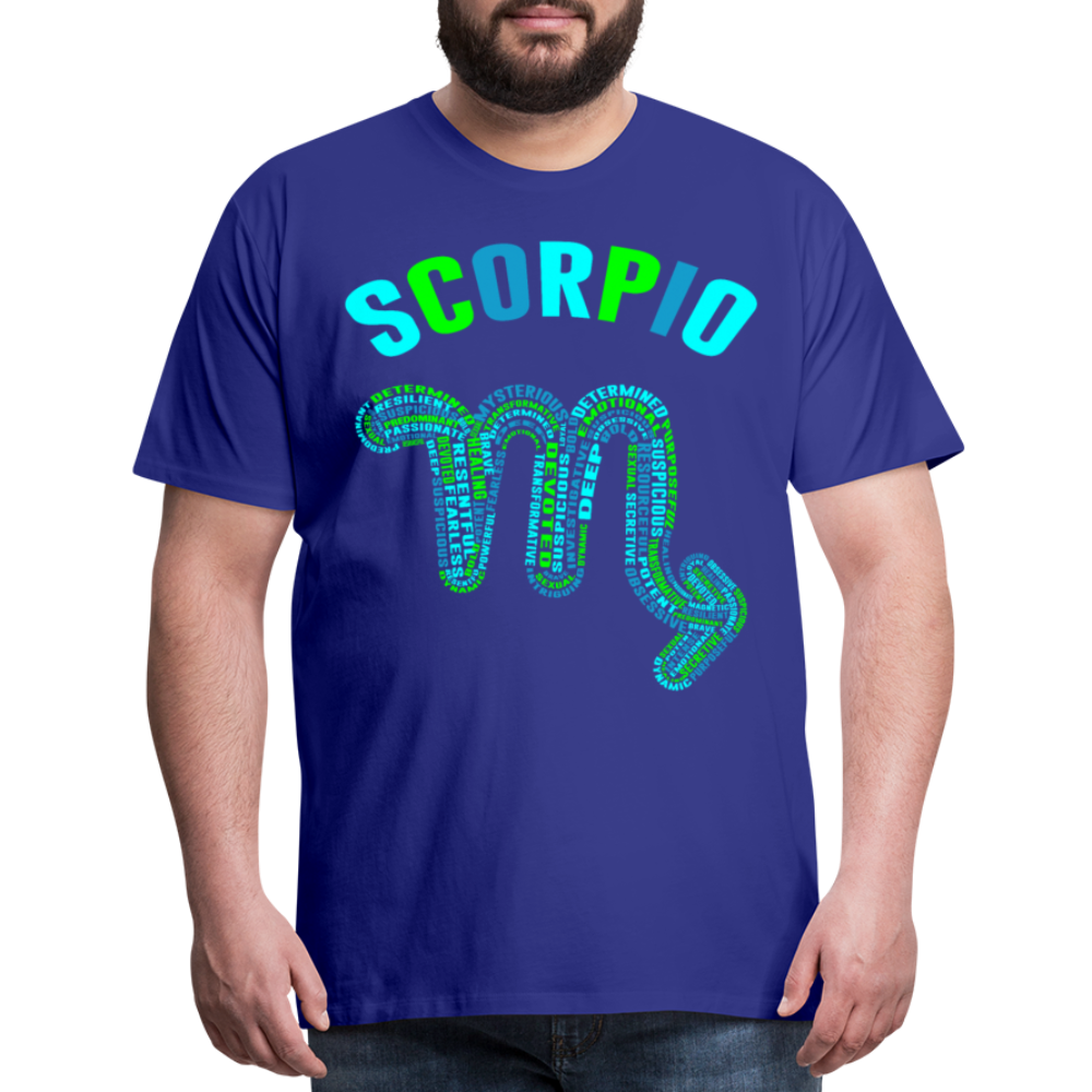 Men's Power Words Scorpio Premium T-Shirt - royal blue