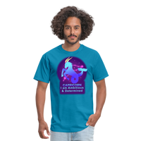 Thumbnail for Men's Neon Capricorn Classic T-Shirt - turquoise