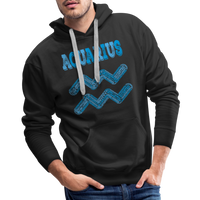 Thumbnail for Men's Power Words Aquarius Premium Hoodie - black