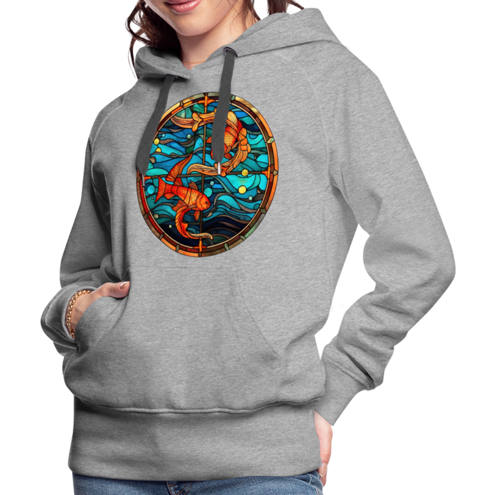 Women’s Mosaic Pisces Premium Hoodie - heather grey