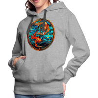 Thumbnail for Women’s Mosaic Pisces Premium Hoodie - heather grey