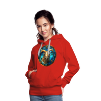 Thumbnail for Women’s Mosaic Capricorn Premium Hoodie - red