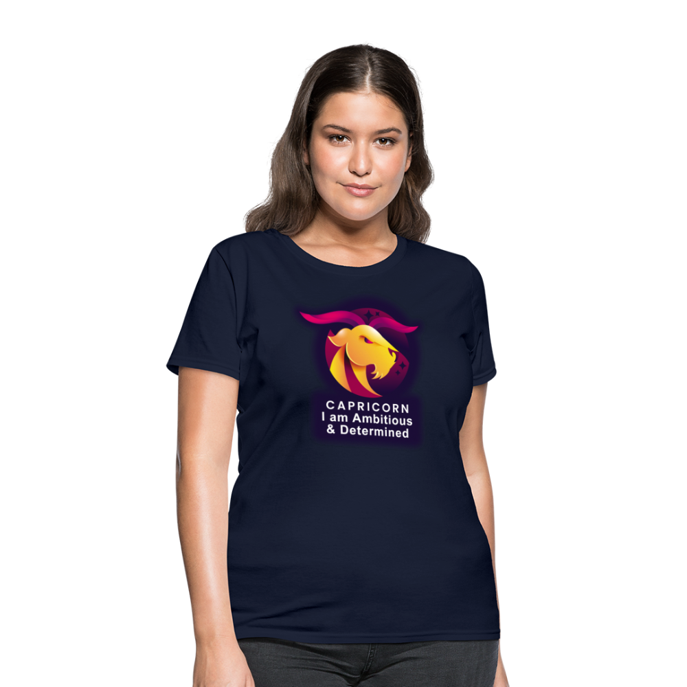 Women's Glow Capricorn T-Shirt - navy