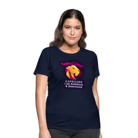 Thumbnail for Women's Glow Capricorn T-Shirt - navy