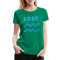 Thumbnail for Women's Power Words Aquarius Premium T-Shirt - kelly green