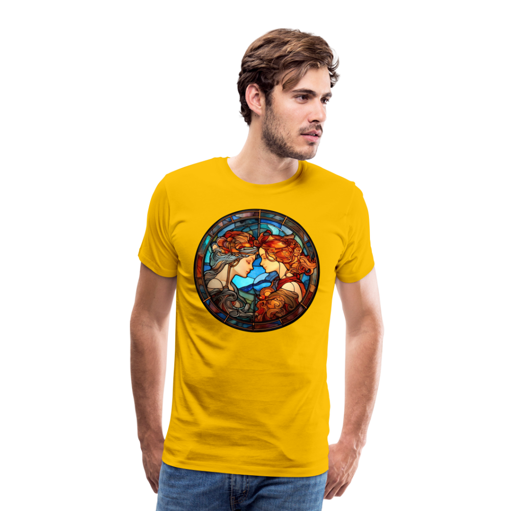 Men's Mosaic Gemini Premium T-Shirt - sun yellow