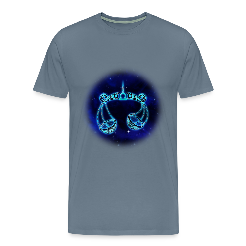 Men's Libra Premium T-Shirt - steel blue