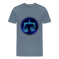 Thumbnail for Men's Libra Premium T-Shirt - steel blue