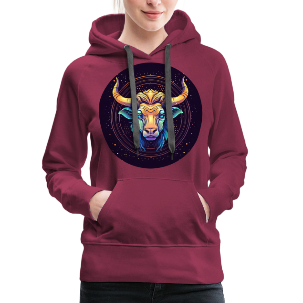 Women’s Magic Taurus Premium Hoodie - burgundy