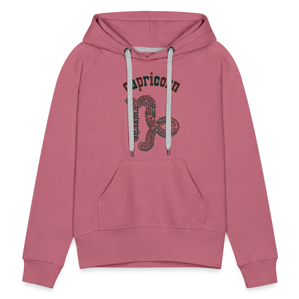 Women's Power Words Capricorn Premium Hoodie - mauve