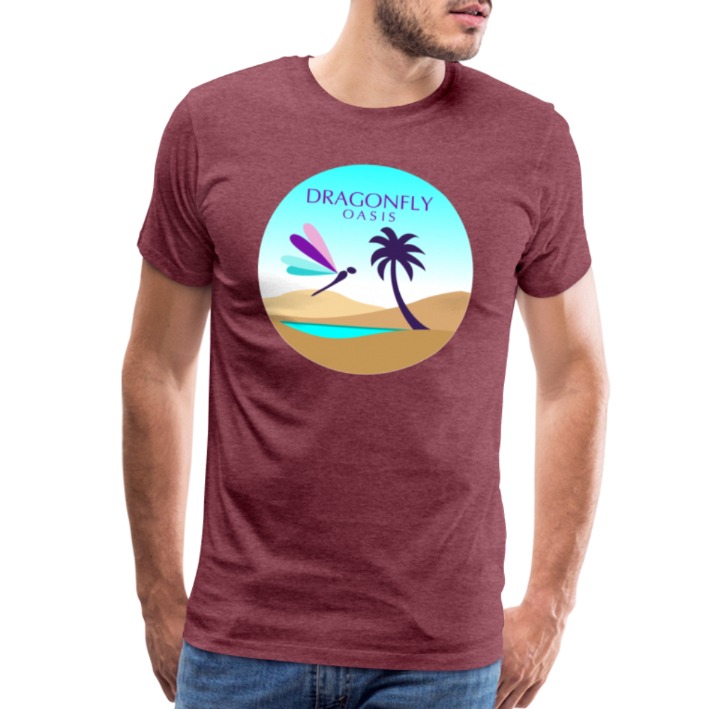 Men's Dragonfly Oasis v.2 Premium T-Shirt - heather burgundy