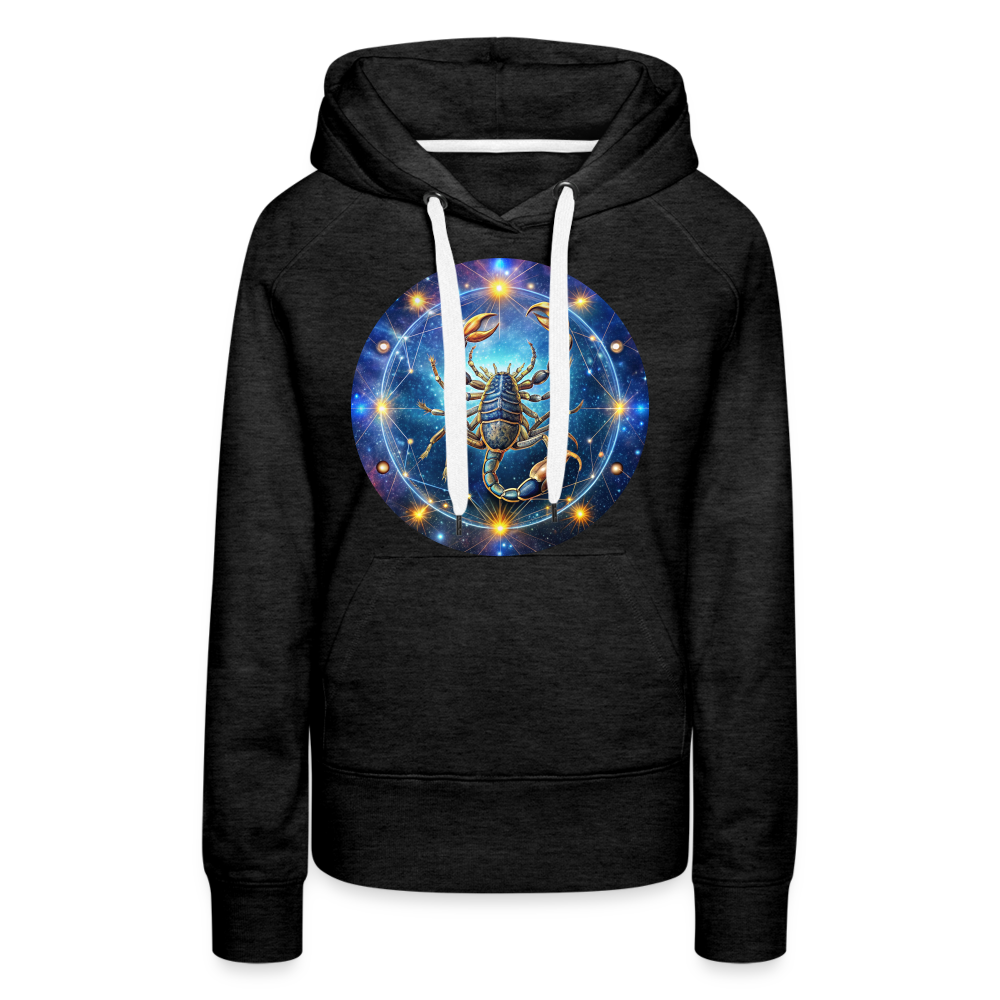 Women’s Symbol Scorpio Premium Hoodie - charcoal grey