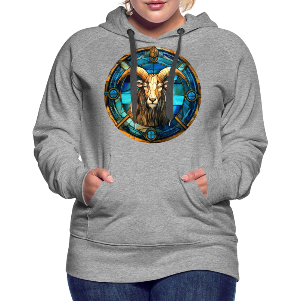 Women’s Mosaic Capricorn Premium Hoodie - heather grey