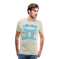 Thumbnail for Men's Power Words Gemini Premium T-Shirt - heather oatmeal