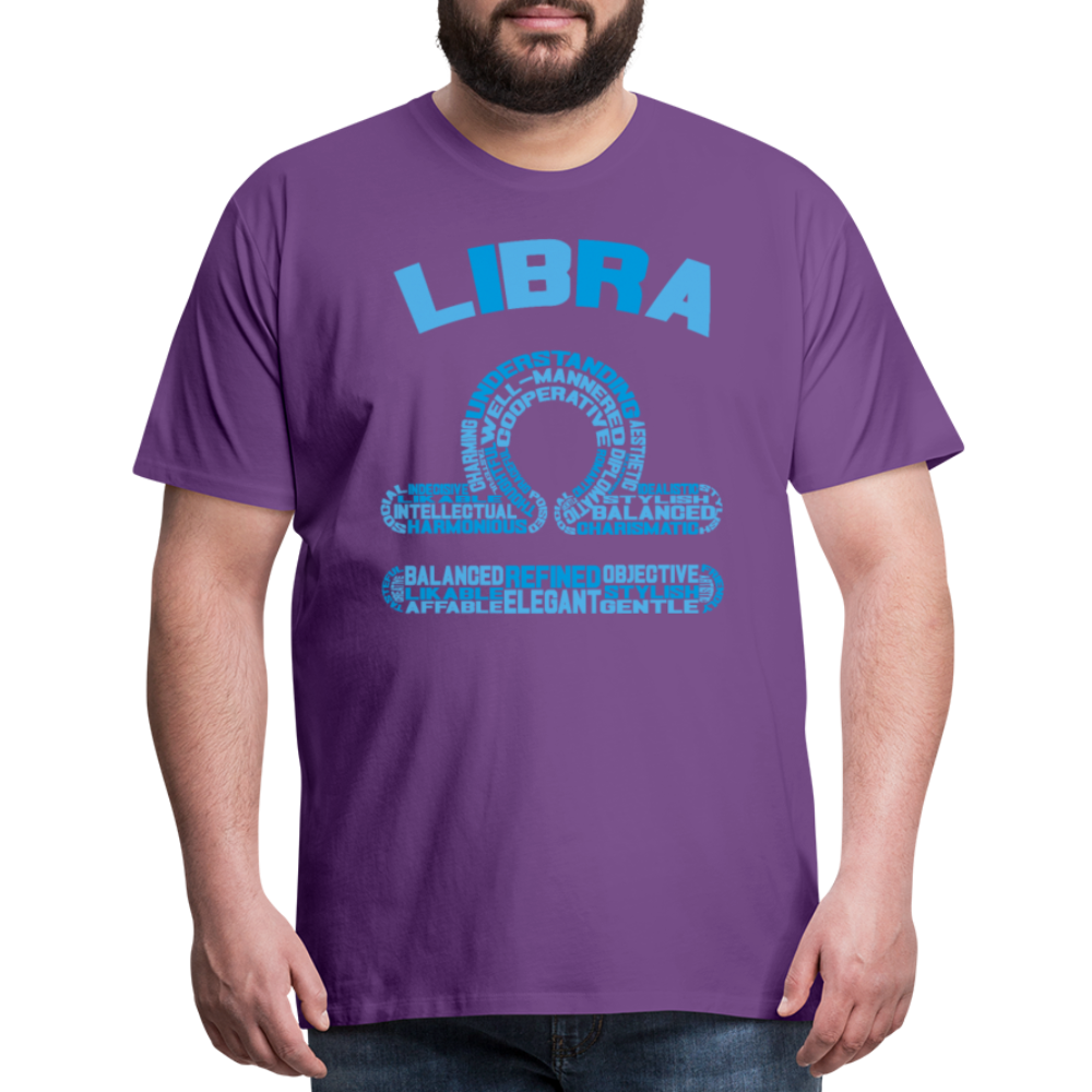 Men's Power Words Libra Premium T-Shirt - purple