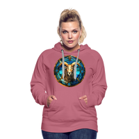 Thumbnail for Women’s Mosaic Capricorn Premium Hoodie - mauve