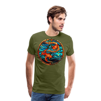 Thumbnail for Men's Mosaic Pisces Premium T-Shirt - olive green