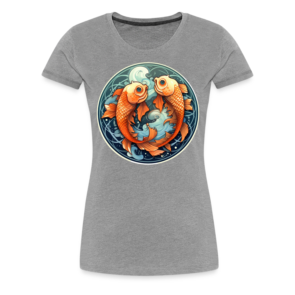 Women’s Symbol Pisces Premium T-Shirt - heather gray