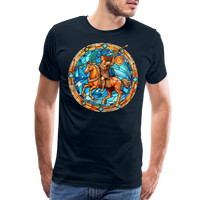 Thumbnail for Men's Mosaic Sagittarius Premium T-Shirt - deep navy