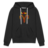 Thumbnail for Women's Power Words Aries Premium Hoodie - black