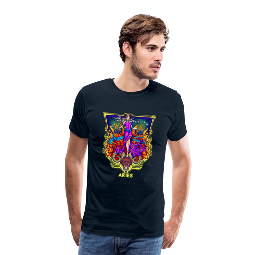 Men's Psychedelic Premium T-Shirt - deep navy