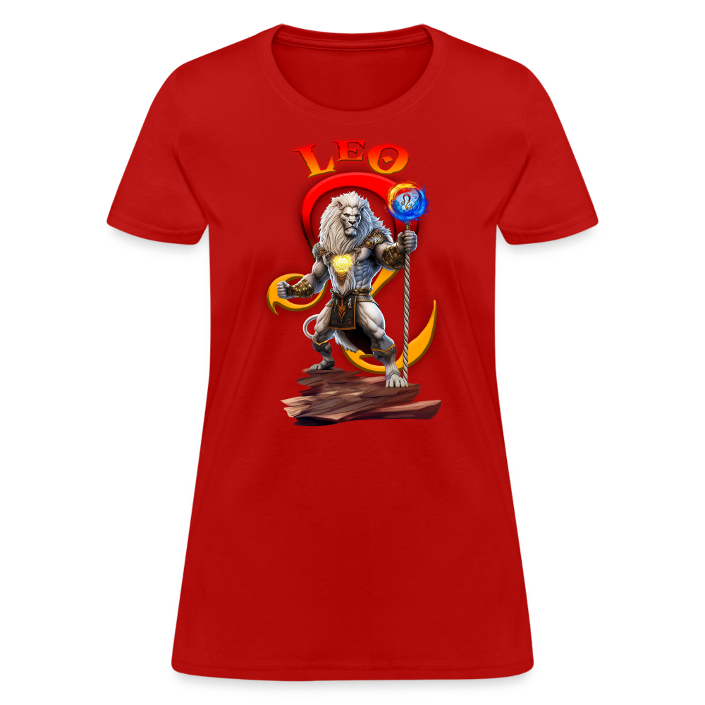 Astral Leo Women's T-Shirt - red