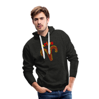 Thumbnail for Men's Power Words Aries Premium Hoodie - charcoal grey