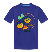 Thumbnail for Kid’s Cartoony Libra Premium Organic T-Shirt - royal blue