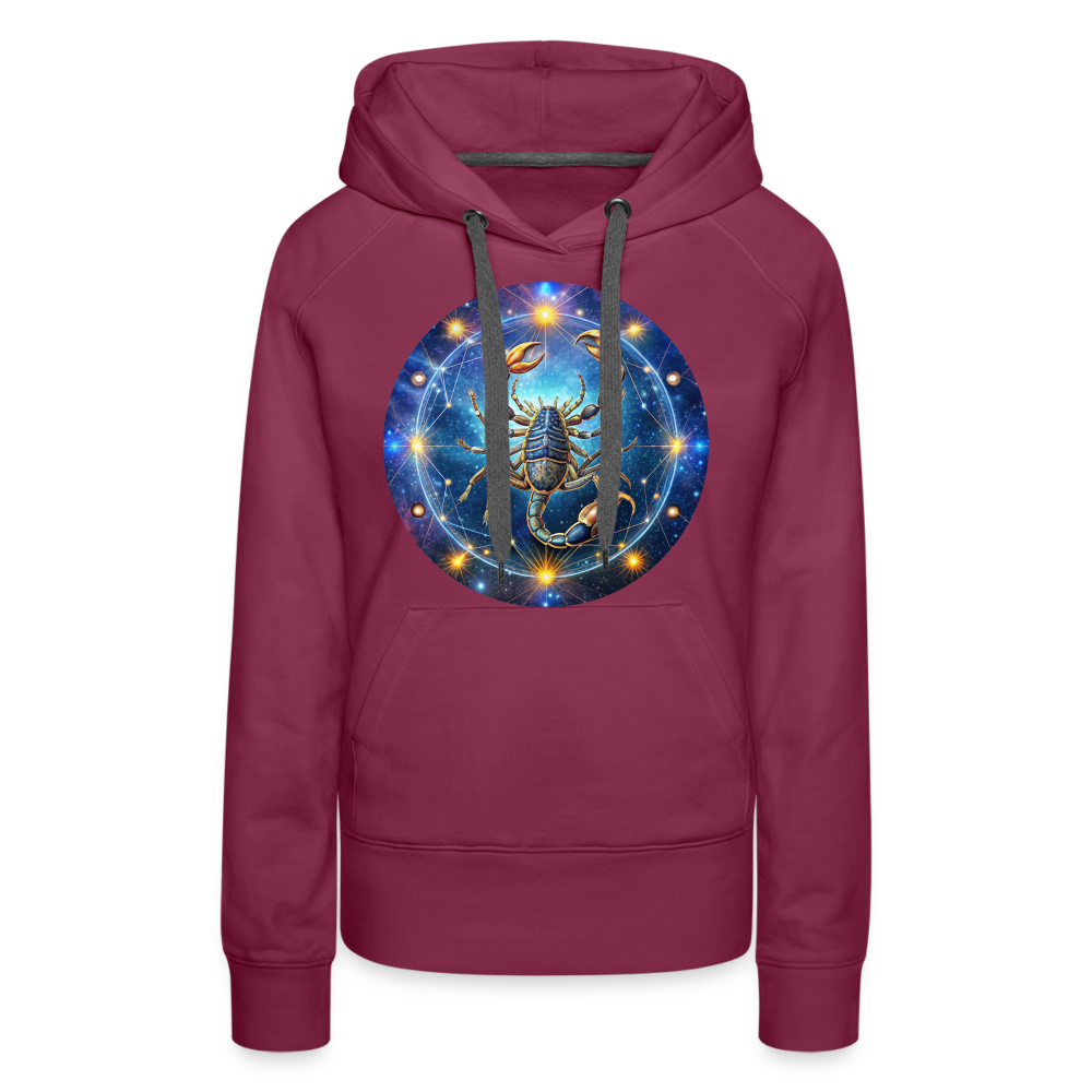 Women’s Symbol Scorpio Premium Hoodie - burgundy