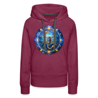 Thumbnail for Women’s Symbol Scorpio Premium Hoodie - burgundy