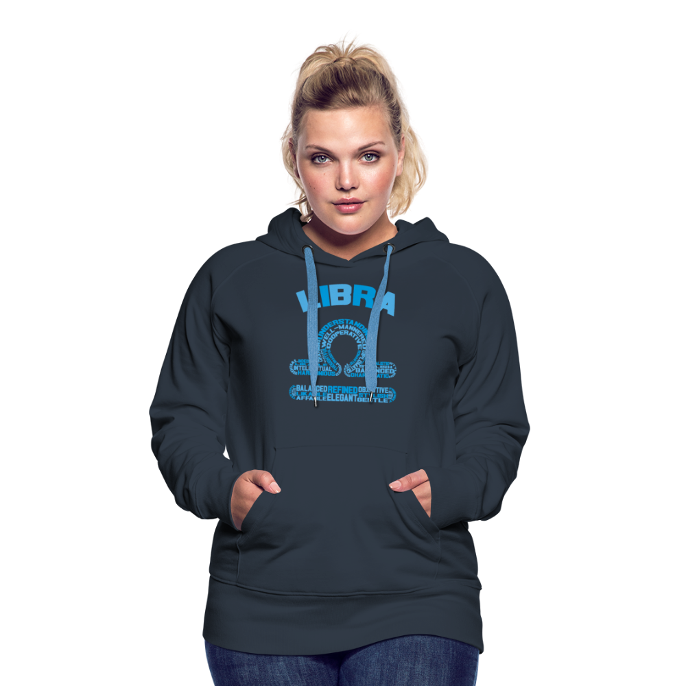 Women's Power Words Libra Premium Hoodie - navy