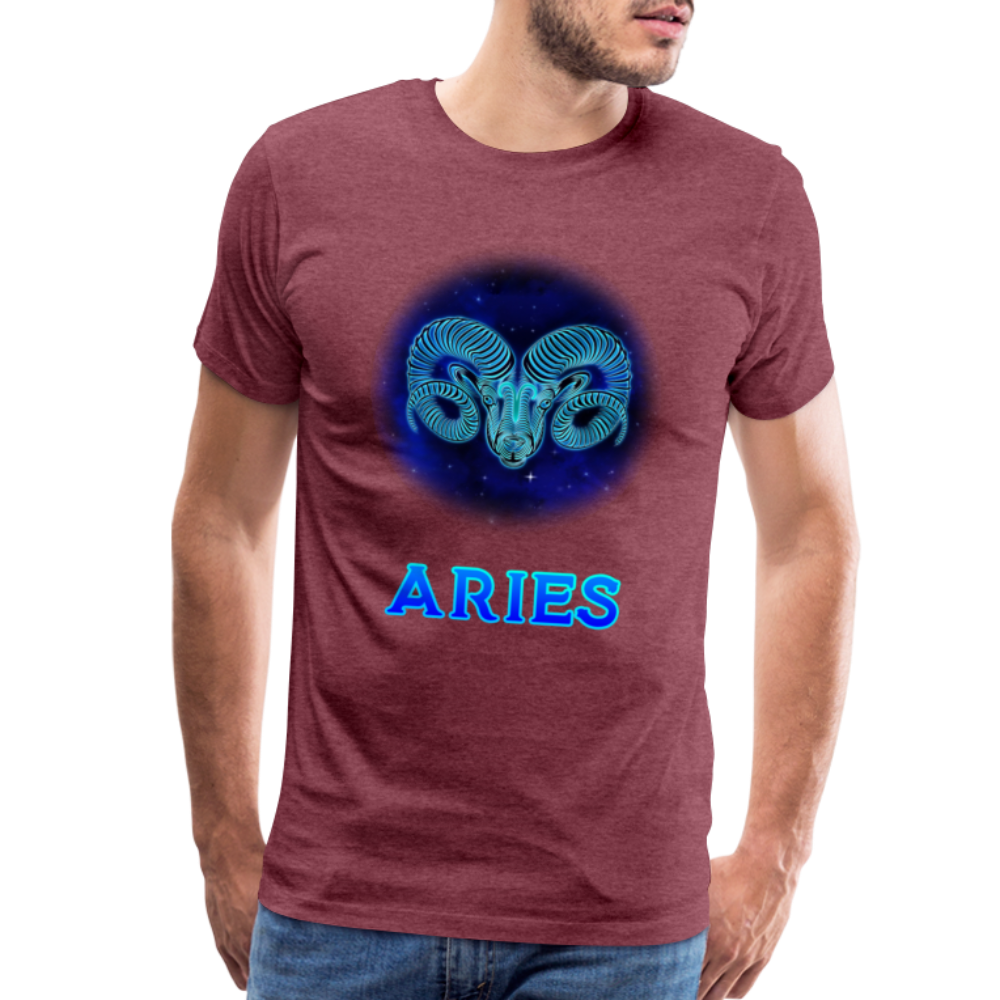 Men's Aries Premium T-Shirt - heather burgundy