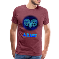 Thumbnail for Men's Aries Premium T-Shirt - heather burgundy