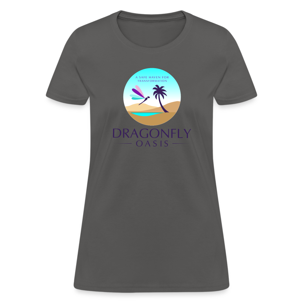 Women's Dragonfly Oasis V.1 Capricorn T-Shirt - charcoal